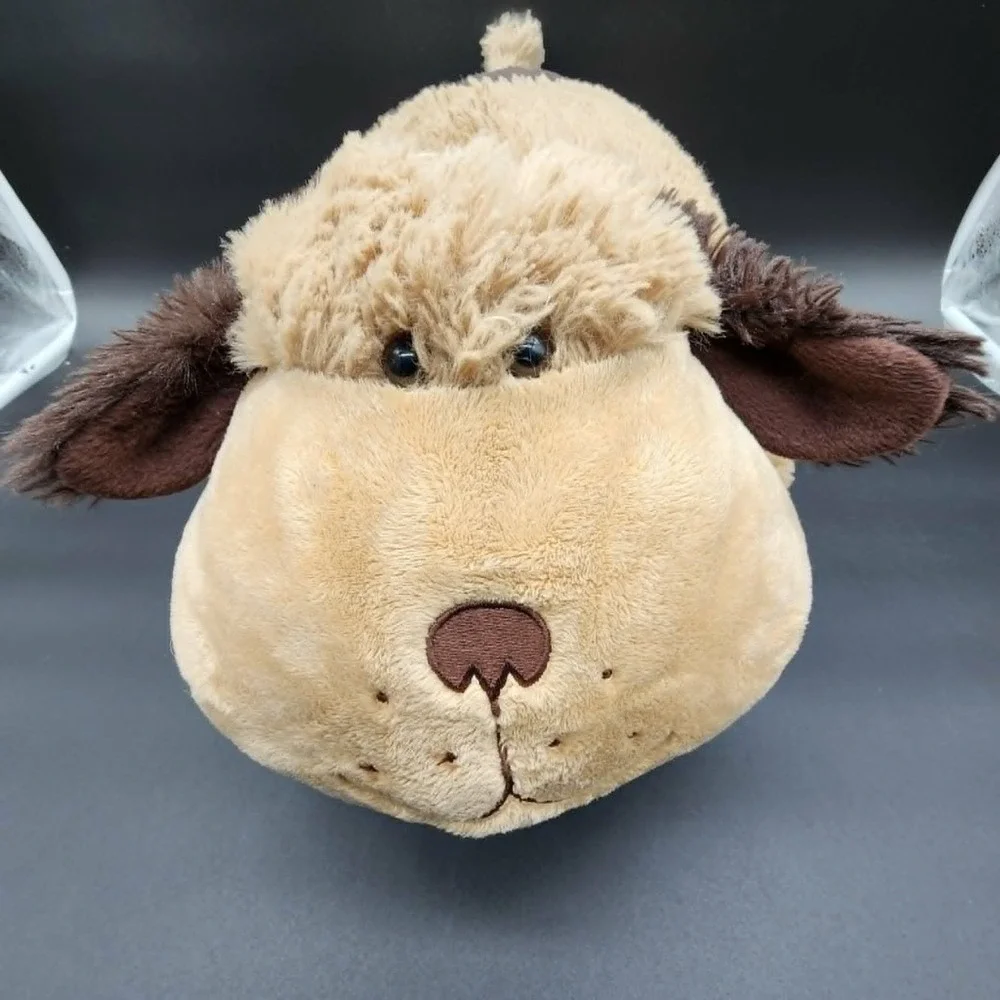 Pillow Pets Tan Brown Puppy Dog Plush Folding Pillow Stuffed Animal Kids Toy 15